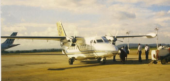 Flyet som skulle frakte oss til Lamu