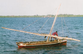 En typisk seilbåt