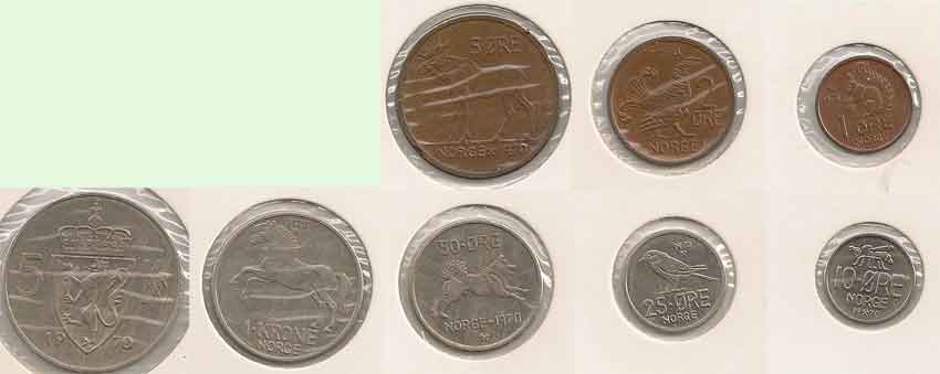 Myntene som kom ut i 1970