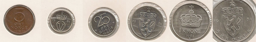 De norske myntene fra 1981