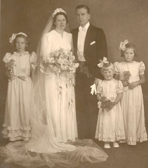 Margit og Johan giftet seg i 1939